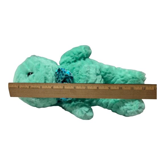 KellyToy Easter Bunny Rabbit Mint Green Metallic Ear Stuffed Animal Plush Bowtie - Picture 8 of 8